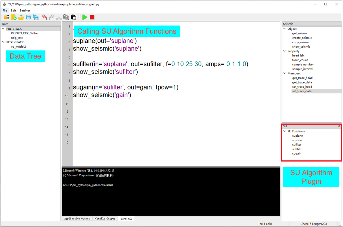 Applying Band-Pass Filtering with SU Algorithms in ColchisFM’s Python-Tool